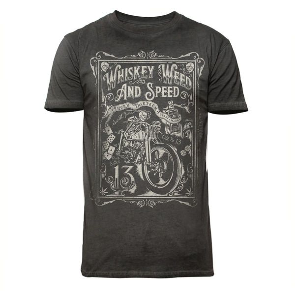 Lucky13 Whiskey weed and speed T-shirt - Babashope - 2