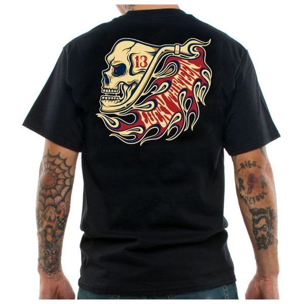Lucky13 The pipe skull T-shirt - Babashope - 2