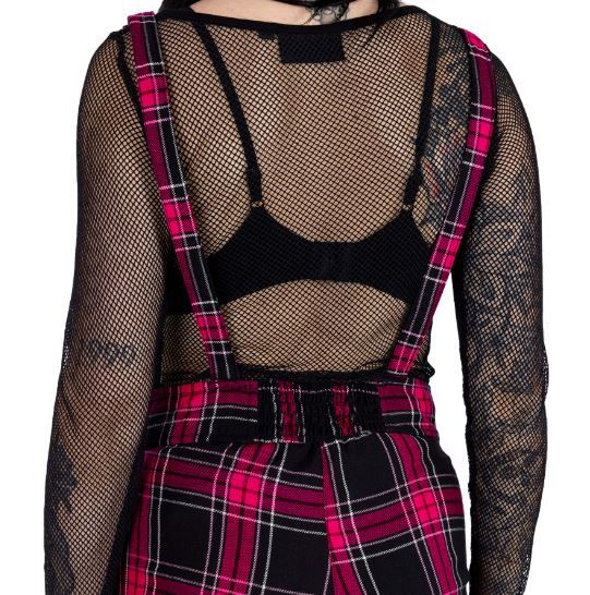 Asha dungarees dark pink check - Babashope - 5