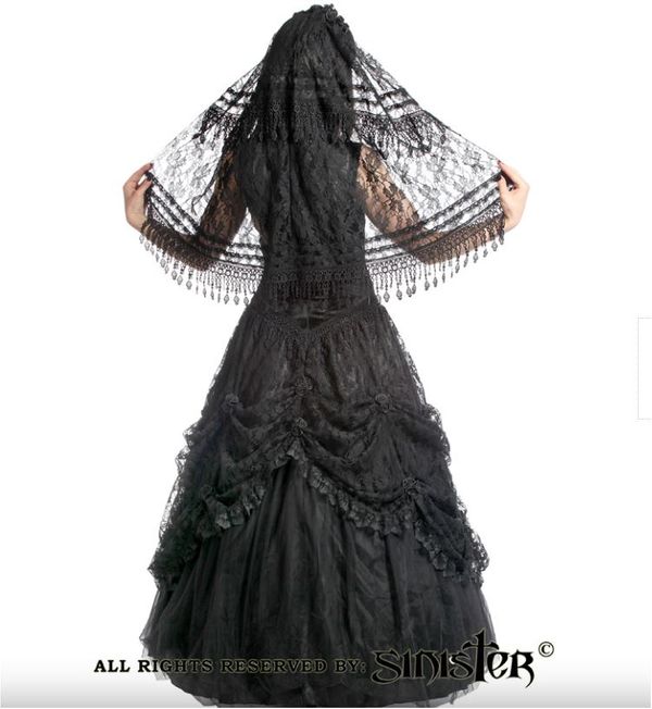 Sinister 914 Black wedding dress  sinister - Babashope - 3