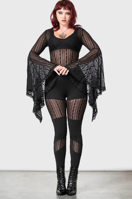 Lorelena Bodysuit zwart Killstar - Babashope - 4