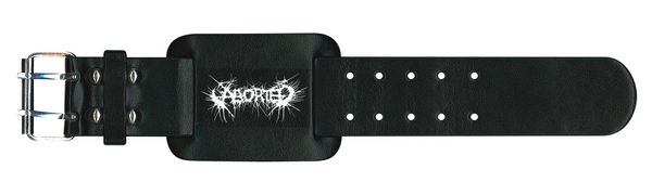 Aborted ‘Logo’ Leather Wristband - Babashope - 2
