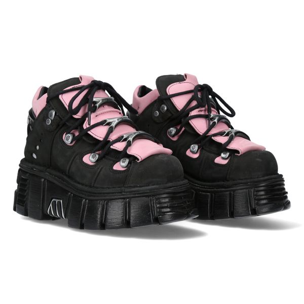 Newrock 106-C26  nubuck zwart-rose tower boots - Babashope - 7