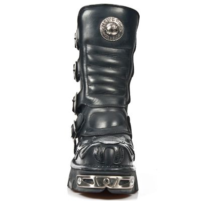 Newrock M.1727-C2 black on black flame boots - Babashope - 8