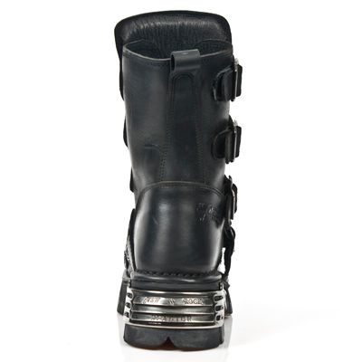 Newrock M.1727-C2 black on black flame boots - Babashope - 8
