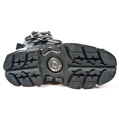 Newrock M.1727-C2 black on black flame boots - Babashope - 8