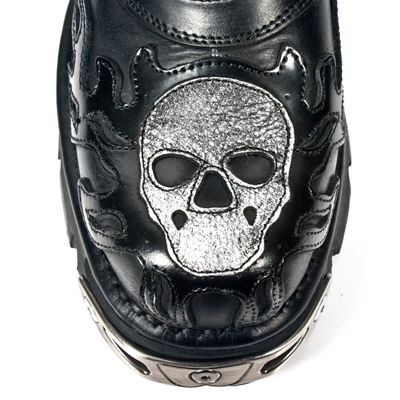 Newrock M.1727-C2 black on black flame boots - Babashope - 8