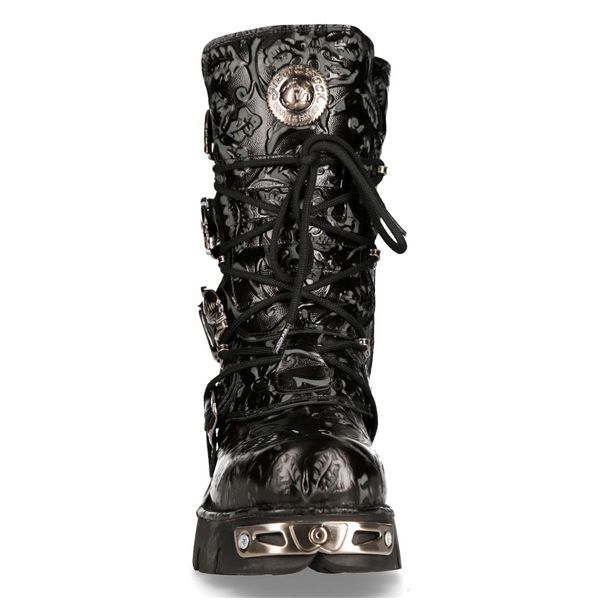 Newrock M.391-S4 vintage flower Gothic boots black - Babashope - 9