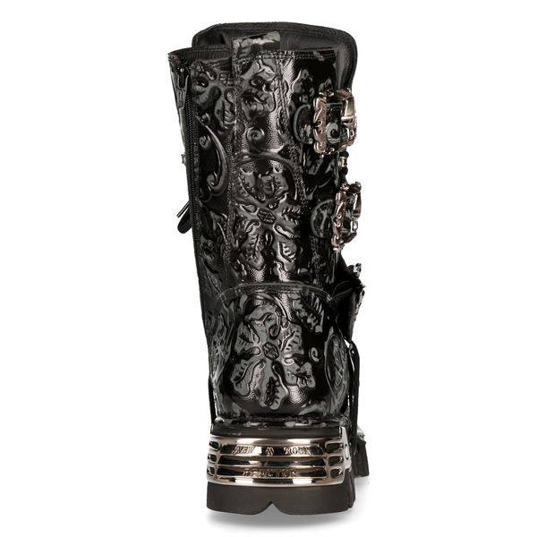 Newrock M.391-S4 vintage flower Gothic boots black - Babashope - 9