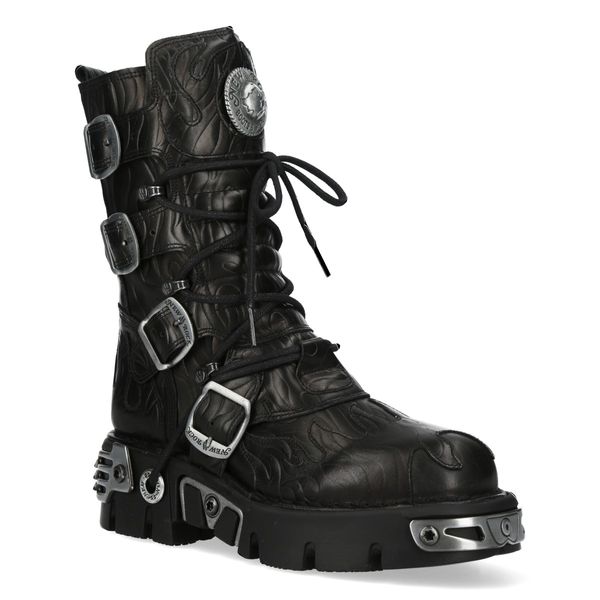 Newrock M-591-C61 Black on black flame boots - Babashope - 7
