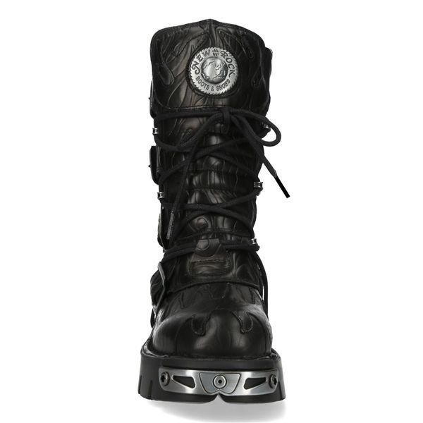 Newrock M-591-C61 Black on black flame boots - Babashope - 7
