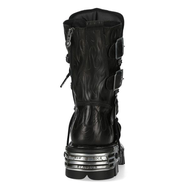 Newrock M-591-C61 Black on black flame boots - Babashope - 7