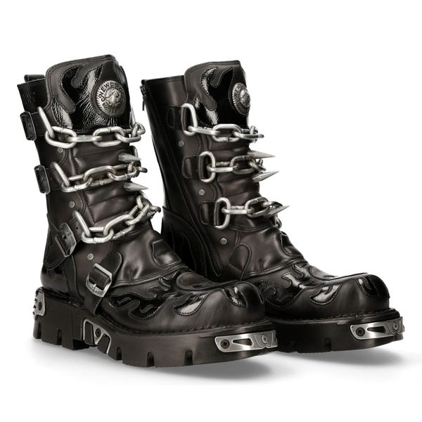 Newrock M-727-S5  studs & chains boots - Babashope - 7