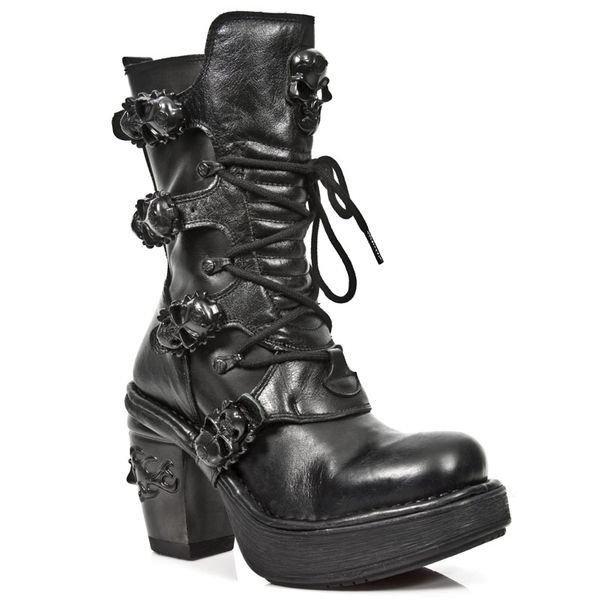 Newrock M.8366-S8 NKR Skull Goth dames laars - Babashope - 7