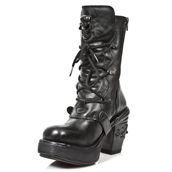 Newrock M.8366-S8 NKR Skull Goth dames laars - Babashope - 7