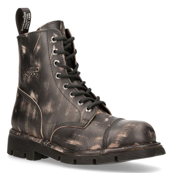 Newrock M.newmili083-S6 Vintage raspado military Boots - Babashope - 9