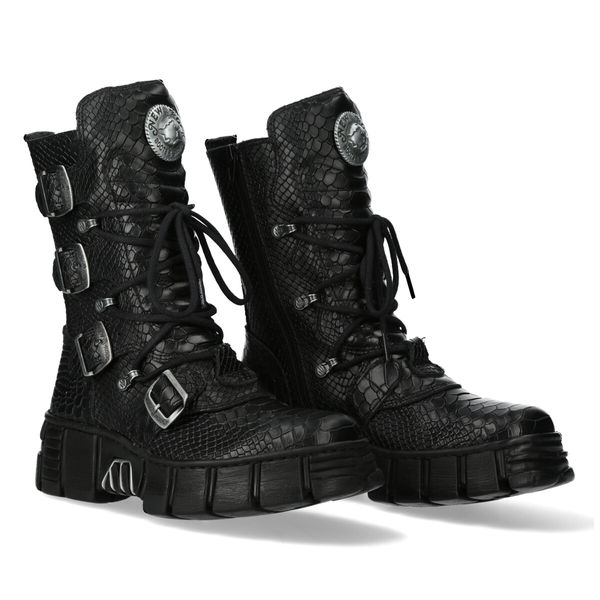 Newrock M-WALL028B-S2 Python snake boots - Babashope - 8