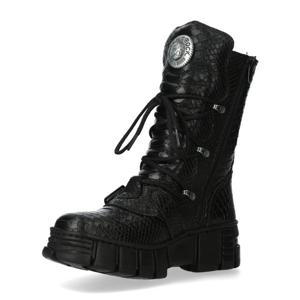 Newrock M-WALL028B-S2 Python snake boots - Babashope - 8