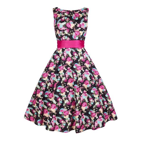 Collectif vintage margaret peony floral swing dress - Babashope - 5