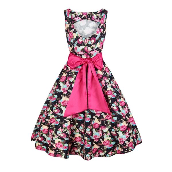 Collectif vintage margaret peony floral swing dress - Babashope - 5