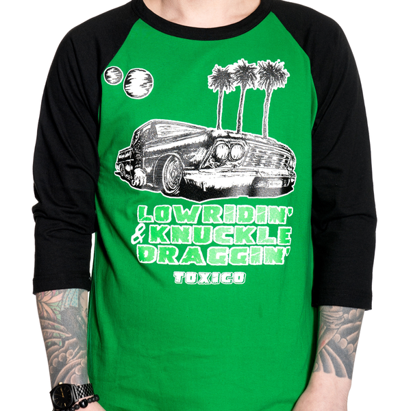 Toxico knuckledraggin raglan groen-zwart - Babashope - 4