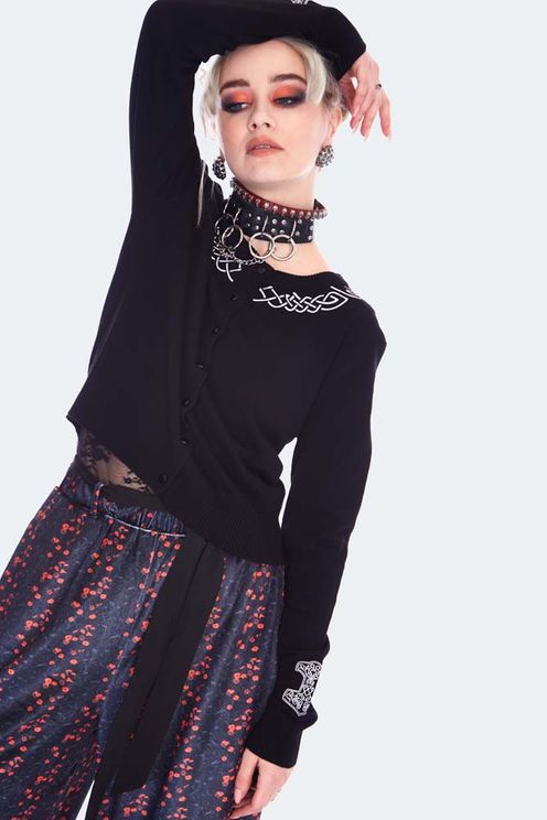 Mjolnir cardigan vest zwart - Babashope - 3