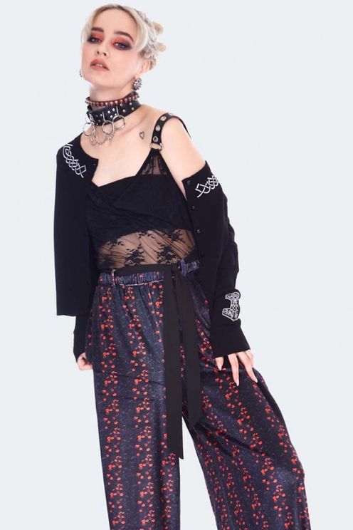 Mjolnir geborduurd zwart vest - Babashope - 4