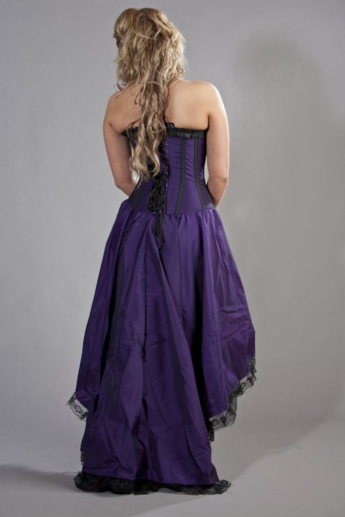 Burleska - Monroe Corset Dress - Purple Taffeta - Babashope - 3