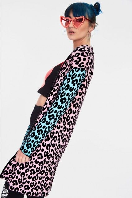 Multi-Pastel Leopard Print Cardigan - Babashope - 9