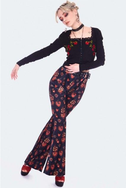Night rose embroidered top jawbreaker - Babashope - 5