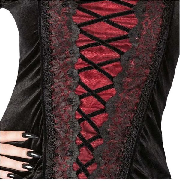 Sinister 1075 Elisabeth Victorian Goth top rood - Babashope - 3