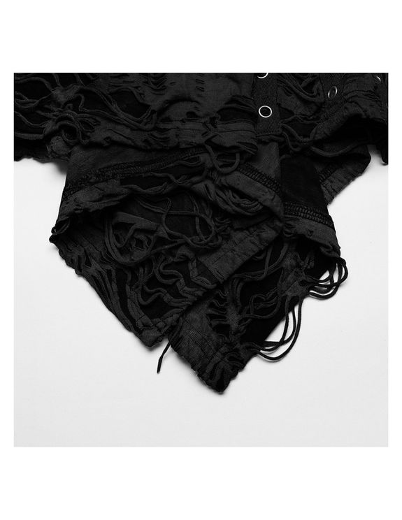 Punkrave Nyx Distressed Dress (Dark Matter) - Babashope - 7