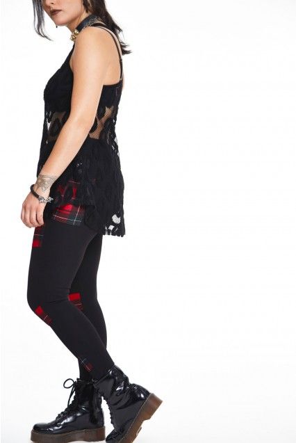 Patchy tartan legiing - Babashope - 4
