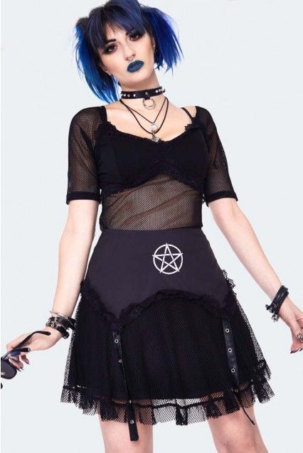 Jawbreaker Pentagram mini skirt - Babashope - 5