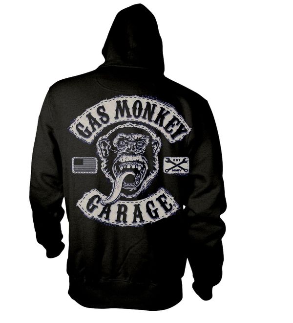 Gas monkey garage sweater logo met capuchon & rits - Babashope - 3