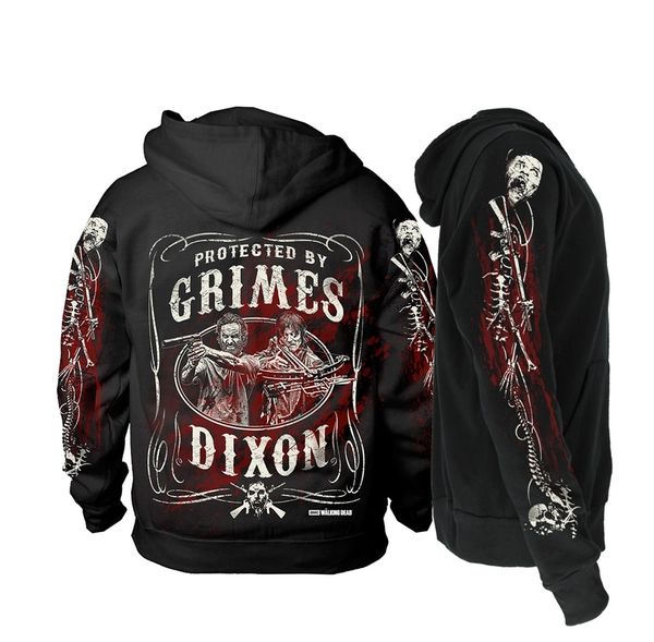 G&D Filigree The walking dead Sweater met capuchon & rits - Babashope - 3