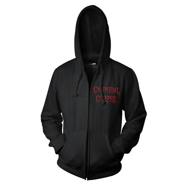 Cannibal corpse red before black hooded sweater met rits - Babashope - 3