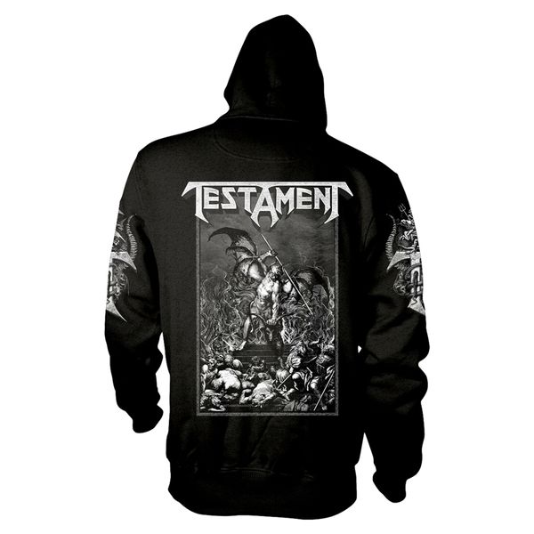 Testament pitchfork horns hooded sweater met rits - Babashope - 3