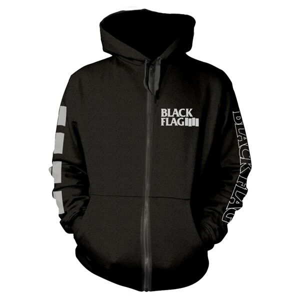 Black flag Logo Hooded sweater met rits - Babashope - 2