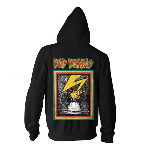 Bad Brains Hooded Sweater met Capuchon & Rits - Babashope - 3