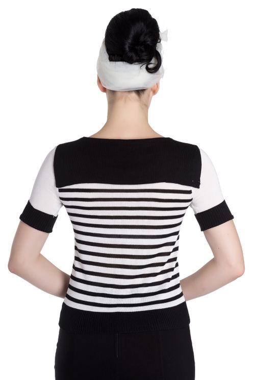 Coco top – Black/white - hellbunny - Babashope - 3