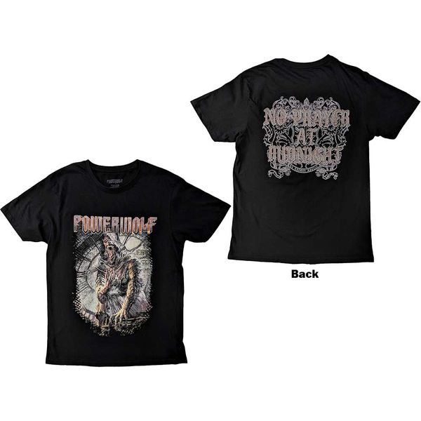Powerwolf Unisex T-Shirt: No Prayer (Black) (Back Print) - Babashope - 3