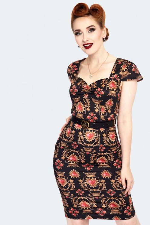 Queen of hearts pencil dress - Babashope - 5