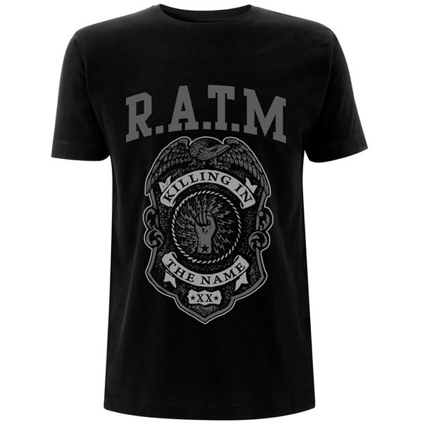 Rage Against The Machine Grey police badge T-shirt - Babashope - 2