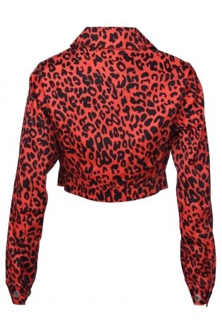 Red Leopard Print Jacket - Babashope - 6