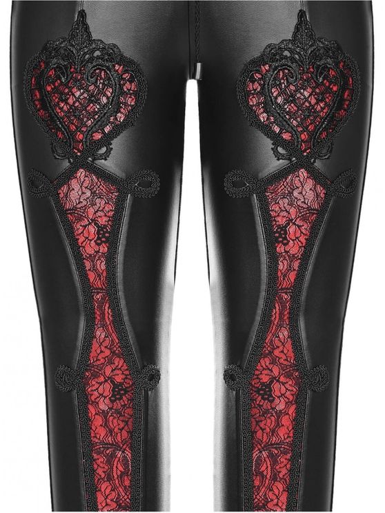 Red Soiree Goth legging (red) - Babashope - 10
