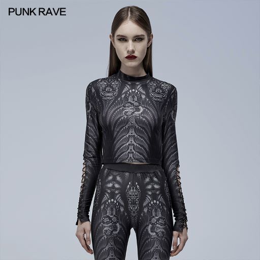 Skeleton goth top punkrave - Babashope - 8