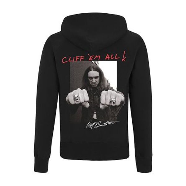 Clif burton fists (metallica) zip hooded sweater - Babashope - 3