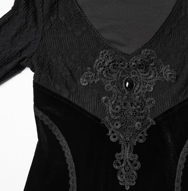 Gothic velvet jurk - Babashope - 9