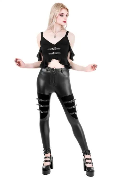 Cathedralis buckle broek skinny - Babashope - 14